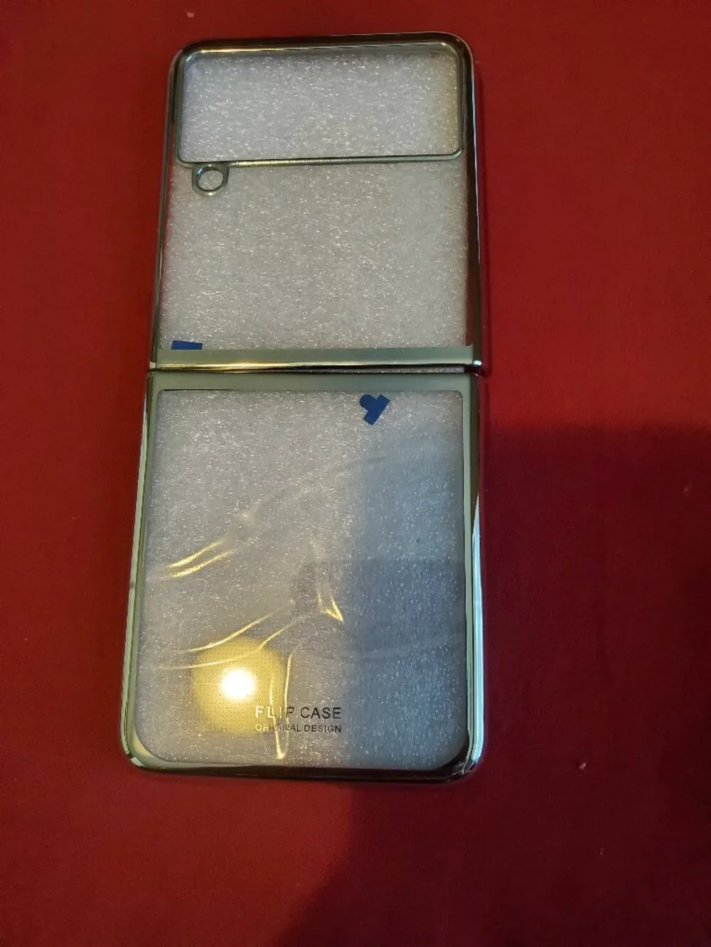NEW SAMSUNG GALAXY Z FLIP CASE COVER SILVER CHROME ORIGINAL DESIGN